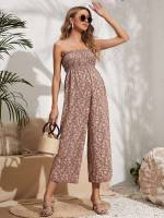 Strapless Capris Frill Boho Maternity 4613