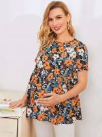  Boho Floral Regular Maternity Tops 519