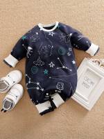  Multicolor Round Neck Button Baby Onesies 960