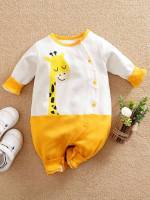 Long Sleeve Long Multicolor Round Neck Baby Clothing 520