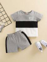  Round Neck Casual Multicolor Baby Sets 7643