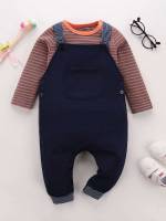 Round Neck Regular Fit Button Baby Clothing 4649