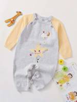  Casual Multicolor Round Neck Baby Sweater Onesies 1697