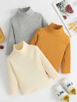  Long Sleeve Rib-Knit Baby Tops 9029