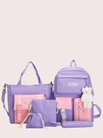 Multicolor Colorblock Kids Bags 438