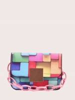 Colorblock  Multicolor Bags 296