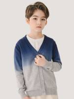 Multicolor V neck Casual Button Front Boys Cardigans 271