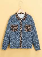 Collar Colorblock Casual Regular Boys Jackets 4430