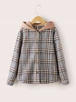 Preppy Plaid Hooded Boys Jackets 240