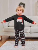  Contrast Binding Round Neck Long Sleeve Boys Loungewear 426