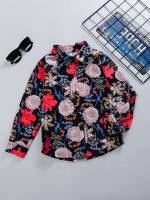 Long Sleeve Button Front Boho Boys Shirts 605