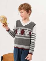  Preppy Striped Boys Sweaters 2282