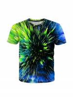 Galaxy Short Sleeve Round Neck Kids Clothing 6497