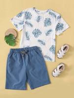  Boho Round Neck Multicolor Boys Two-piece Outfits 6475