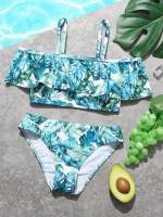 Tropical Multicolor Boho Girls Bikini Sets 9451