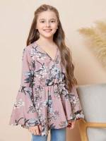 Floral  Boho Girls Blouses 9399