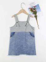 Sleeveless Colorblock Short Kids Clothing 99