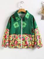 Pocket Casual Long Sleeve Regular Girls Jackets 5568