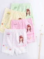 Multicolor Short Contrast Lace Girls Leggings 7537