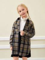  Short Collar Plaid Girls Clothing 3868