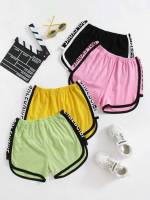 Contrast Binding  Sporty Kids Clothing 4991