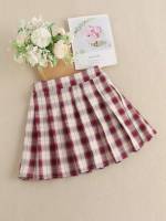 Multicolor Preppy Tartan Girls Skirts 8742