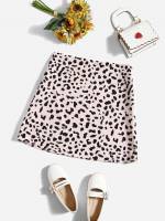  Leopard Dressy Zipper Girls Skirts 7190