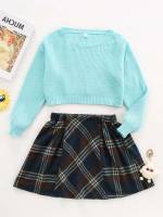  Preppy Girls Sweater Co-ords 4494