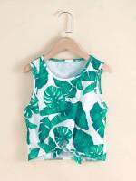 Tropical Crop Regular Fit Boho Girls Tank Tops  Camis 7704