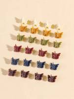  Plain Multicolor Hair Claws 8802