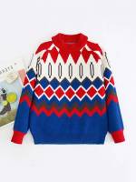  Stand Collar Chevron Regular Fit Boys Knitwear 483