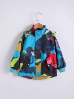 Funnel Neck Colorblock Regular Fit Boys Clothing 753