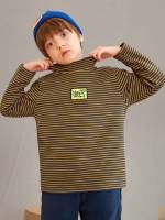 Striped Patched Regular Fit Kids Clothing 9257