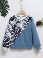 Regular Long Sleeve Casual Tropical Kids Clothing 6690