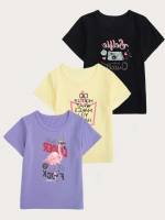  Short Sleeve Round Neck Girls Clothing 9852