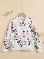  Pocket Floral Long Sleeve Girls Clothing 634