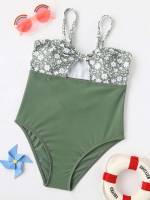 Cut Out  Ditsy Floral Girls Beachwear 4951