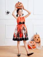  Sleeveless Round Neck Multicolor Girls Partywear 1083