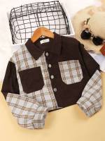 Plaid Long Sleeve Regular Fit Girls Outerwear 721