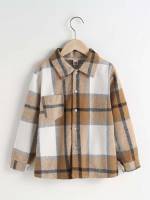 Preppy Plaid Multicolor Collar Kids Clothing 533