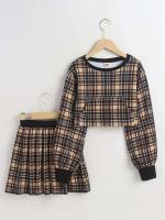 Regular Fit Multicolor Girls Two-piece Outfits 239