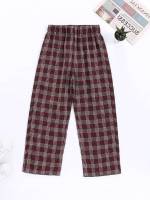 Cropped Plaid Casual Girls Clothing 3310