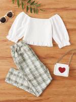  Off the Shoulder Cute Girls Two-piece Outfits 7252