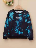 Regular Regular Fit Multicolor Letter Girls Sweatshirts 506