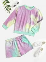  Regular Fit Long Sleeve Girls Two-piece Outfits 7421