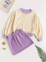 Round Neck  Colorblock Kids Clothing 267