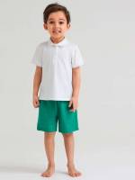  Colorblock Regular Fit Pocket Toddler Boy Two-piece Outfits 5865