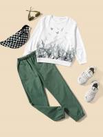 Casual Round Neck  Boys Clothing 4725