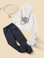 Graphic Multicolor Long Sleeve Casual Kids Clothing 353