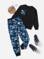 Round Neck  Long Sleeve Boys Clothing 9875